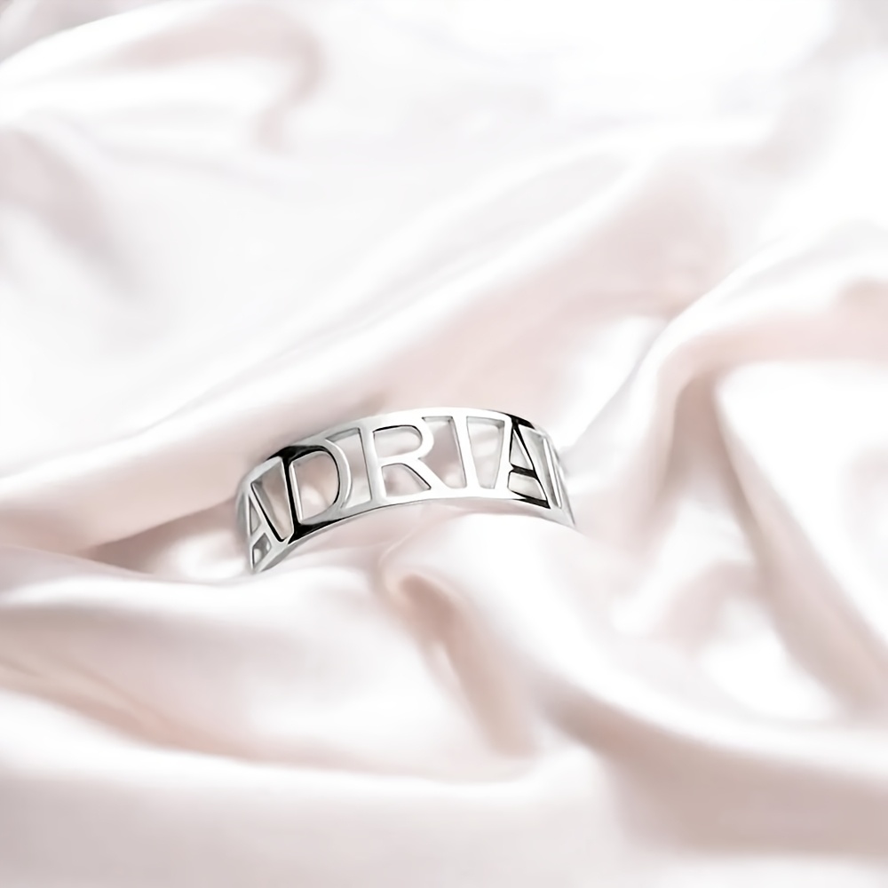 Custom Name-Cutout Ring, Perfect for Engagement